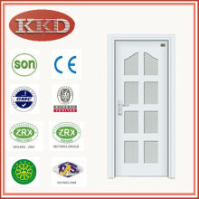 Vidrio insertado JKD-6043 de puerta de madera MDF con el PVC grabado